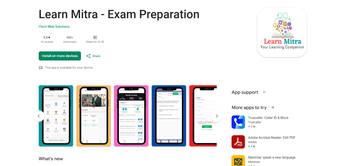 Learn Mitra Android App