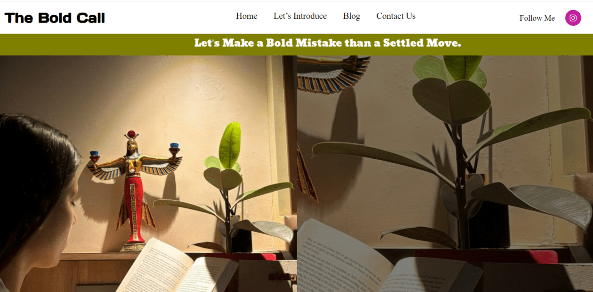 Bold Call is a dynamic and visually engaging personal blog website design
