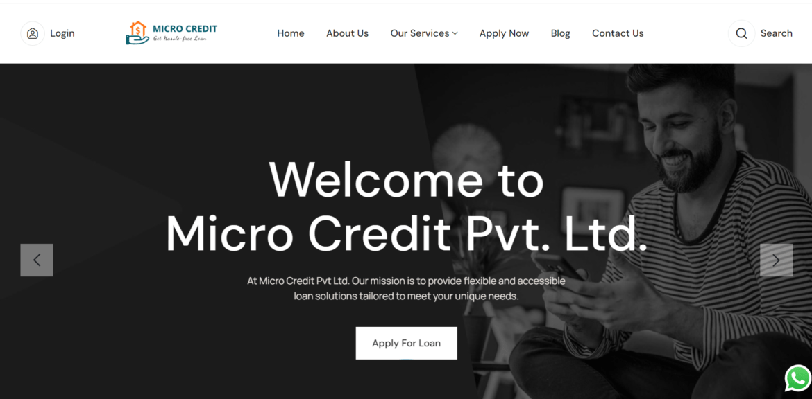 Micro Credit Pvt. Ltd. is a forward-thinking FinTech company that specializes in providing a wide range of financial services, including personal loans, home loans, education loans, vehicle loans, gold/mortgage loans, and business loans