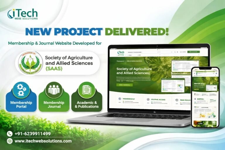 iTech Web Solutions has successfully completed another milestone project—the official membership & journal website development for the registered society Society of Agriculture and Allied Sciences (SAAS).