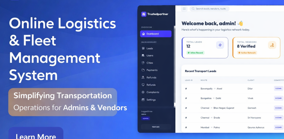 Trusted Partner - Online Logistics and Fleet Management System