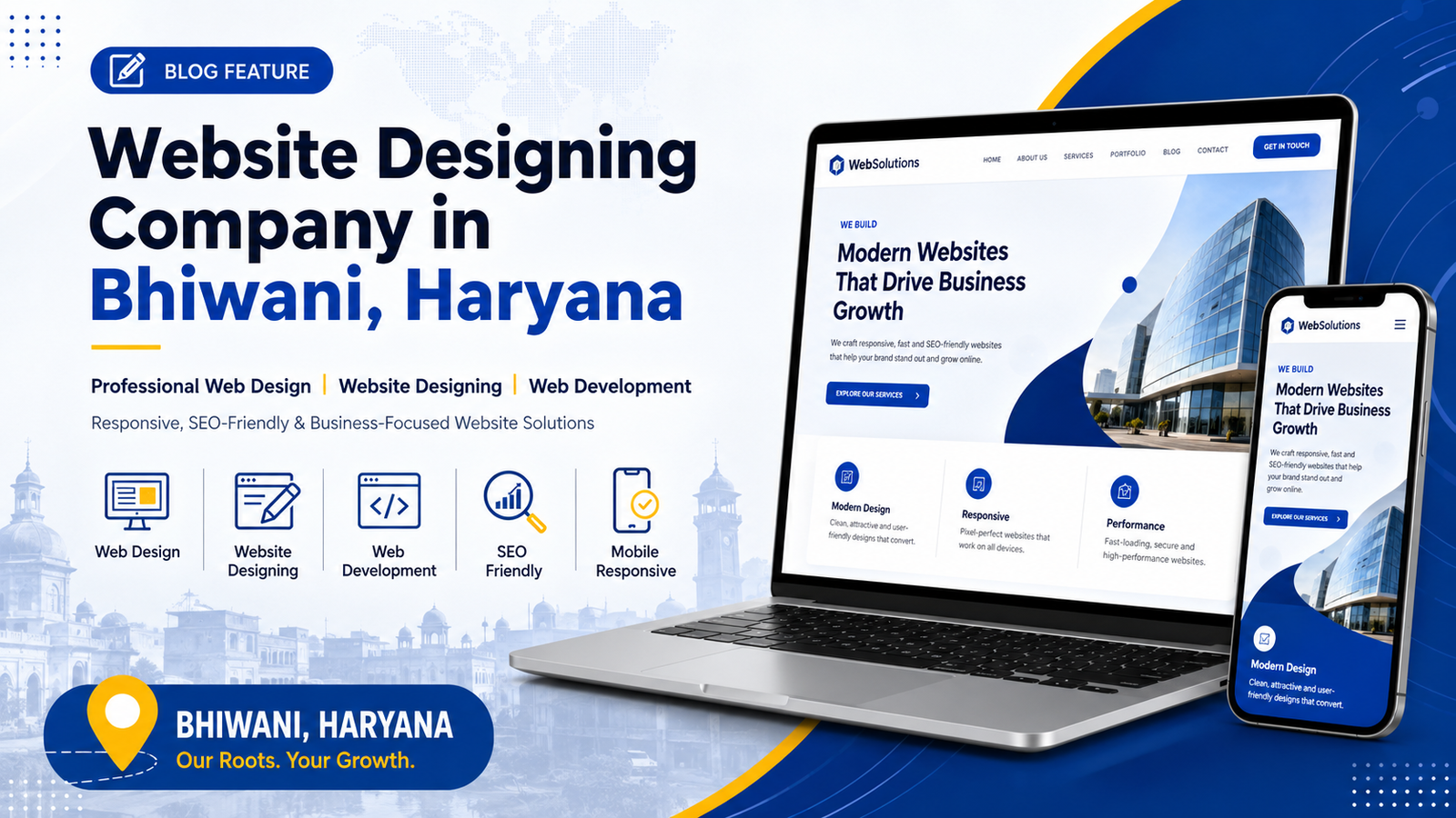 The best website designing company in Bhiwani, Haryana, iTech Web Solutions offers complete website designing, web design, website development, web development, eCommerce development, SEO, and digital marketing services tailored to your business requirements.